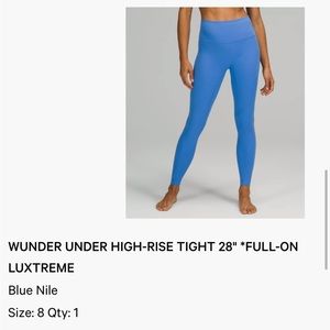 Blue lululemon leggings. Lightly used.